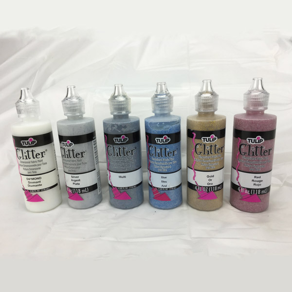 36 Pack Glitter Fabric Paint -  